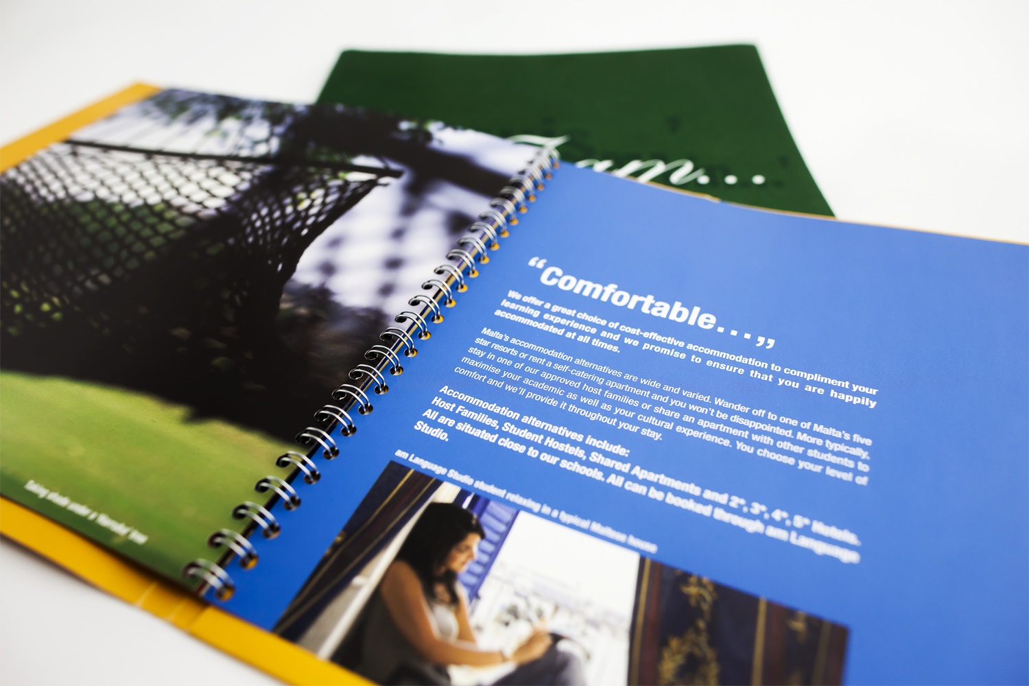 This is an example of an inner spiralbound booklet which can either